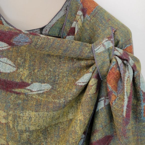 COPY - Rapti Fashion Reversible Buckle Shawl. Multi Colored. RF15. - Picture 3 of 7